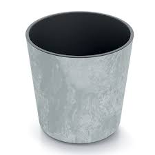 Кашпо Urbi Round Effect d25; h25см 7,5/9л бетон с вклад Акция!!! $