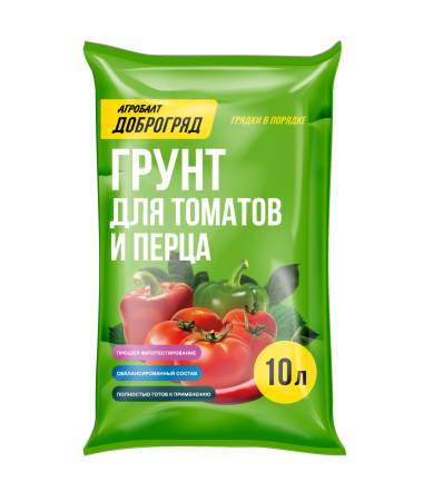 Агробалт Доброгряд для Томатов и перца 10л  176шт